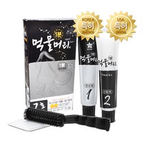 1분 염색약 먹물머리 새치염색 새치커버 염모메, 7호 흑갈색, 2개