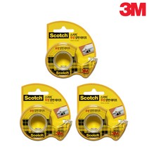 3M 투명 양면 테이프 디스펜서 136(12mm x 6.35m) 3개