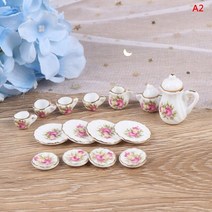 납골당 꾸미기 미니어쳐 1set 세라믹 스케일 1:12dolls house 머그컵 접시 컵 냄비 세트 방향 가구 커피 차 컵 인형 집 액세서리 제사상 미니어처, 25