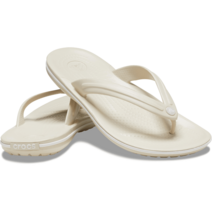 크록스 크록밴드 플립플랍 스투코 베이지 슬리퍼 쪼리 경량 쿠션 풋베드 CROCBAND FLIP