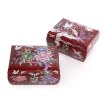 명품 나전 굴림주합보석함, 송학도