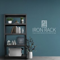 아이언랙 [ 가로600x세로400x높이1200x2단 ] 무볼트 철제 경량랙, 네츄럴