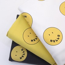 대폭 미니쭈리 다이마루 헬로우 스마일 3color C0, 옐로우