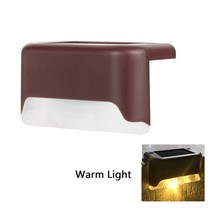 태양 갑판 조명 야외 단계 빛 방수 난간 계단 울타리 마당 오 통로 정원, 04 Brown shell Warm_01 1PC