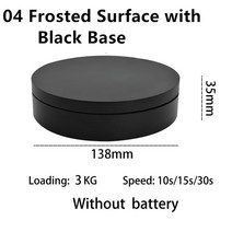 3 속도 전기 회전 디스플레이 스탠드 USB 360 파노라마 턴테이블 보석 시계 홀더 사진 비디오 촬영, 04 D