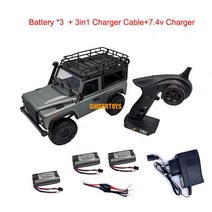rc카 rc카조립 1:12 스케일 MN 모델 RTR 버전 RC 자동차 2.4G 4WD MN99S 락 크롤러 자동차 D90 디펜더 SUV 원격 제어 오프로드 트럭 완구, 03 MN99s-3Battery-CHR