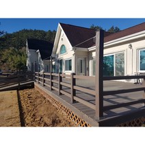 합성목재 휀스 난간대 울타리 펜스, 기둥 100X100X2400, 브라운