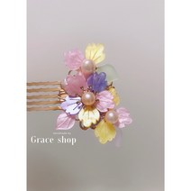 Grace shop 마카롱 담수진주 한복 뒤꽂이 옆꽂이