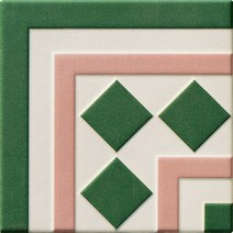 중앙데코 200x200 핑그린 패턴타일, 07.코너타일[2X2097A](4장/1세트)