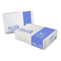 밀크 A3용지 75g 1박스(1250매) A3 복사용지 복사지, 단품