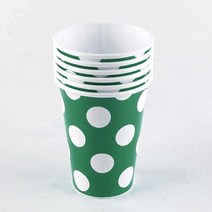 26번 종이컵 7온스 6입 [빅도트 다크그린]