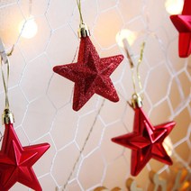 아트박스/파티해 오너먼트 별장식세트 6입-레드, 1개