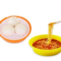 전자레인지용 라면용기 뚜껑있는 전자렌지 그릇 계란 고구마 옥수수 만두 찜기 그릇, 렌지용찜기 (그린)