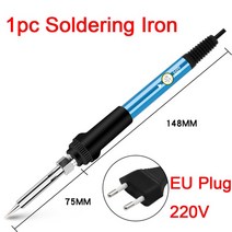 Electric Soldering Iron 60W Adjustable Temperature Tips Rework Station 220V/110V Tools, 03 806 (EU 220V)