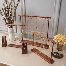 원목 목걸이 팔찌 거치대 정리대 악세사리 걸이 진열대 보관함, 소, 내츄럴
