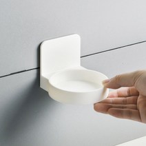 화이트 부착식미니 원형 선반 양치컵 디퓨저 소품 보관