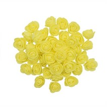 조화 봄단장 인테리어 웨딩 파티 핑크뮬리100-300pcs 인공 거품 장미 꽃 머리 3.5cm 인공 꽃 diy 테디 베어 장미 홈 장식 꽃, 300개, f11 노란색