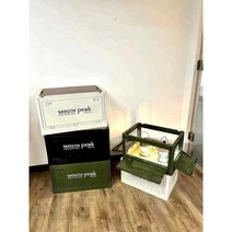카고박스 접이식 트렁크 정리 캠핑 미니 테이블, 30L 화이트 폴딩