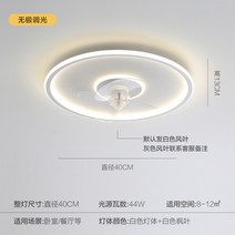 실링팬 Leafless 팬 램프 전체 스펙트럼 천장 전기 현대 홈 음소거 통합 조명 110V, [03] White Bedroom LightD, [02] 220V Electrodeless D