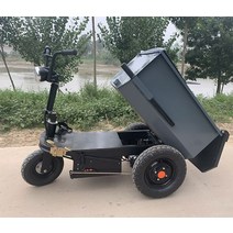 충전운반차 농업용 전동 충전 카트 운반차 리어카 농장 풀 비료 트럭 스테인레스 스틸 비료 청소 전기 세발 자전거 건설 현장 풀 모래 애쉬 버킷 트럭 농업 덤프 트럭, u자형 버킷 소