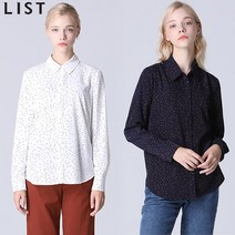 리스트 리스트 러빙 하트 프린트 셔츠