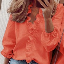 자켓형 블라우스 데님 여자 면접 청남방 호피 패션 여성 셔츠 봄 여성 의류 솔리드 버튼 긴 소매 셔츠 탑스 숙녀 셔츠 화이트 오피스 셔츠