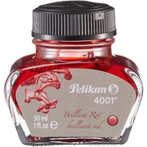 만년필용 펠리칸 4001 병에 든 잉크 브릴리언트 레드 30ml 각 1개301036개, 4 세트 30ml