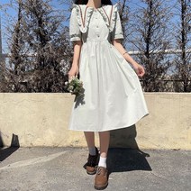 여름 미디치마 원피스 여성 큰아이 숲 프릴 스위트 학원 무드 1215 세 4998798117