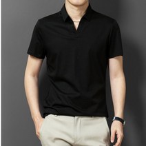 남자 남성 카라 여름 반팔 티셔츠 시원한 데일리 브이넥 카라 티