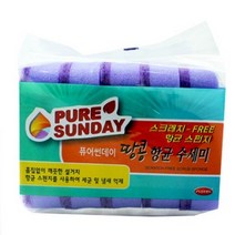 퓨어썬데이 땅콩 항균 스펀지 수세미, 1개입, 5개