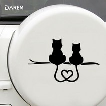 다름S 스크래치캣 스티커 A06 DIY 자동차 주유구, 화이트