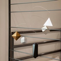 슬로우테이블 DIY 폴리곤 모빌 북유럽 카페 인테리어 소품 홈데코 집들이 선물 풍수 인테리어모빌, 메탈릭