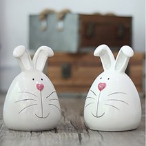 하트코 토끼 저금통 2color, 그레이, 그레이