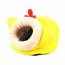 햄스터베딩 골든 햄스터 집 관찰존 강아지 산소방 햄스터집 부드러운 봉제 겨울 따뜻한 귀여운 면화 작은 동물 둥지 기니피그 다람쥐 쥐 쥐 잠자는 침대 따뜻한 둥지 유지, 노란색