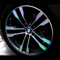 포원) BMW X6 F16 20인치 휠 마스크 홀로그램 카본 랩핑 필름 데칼 스티커 튜닝 악세사리, 03_BMW X6 20인치 (무광카본블랙)