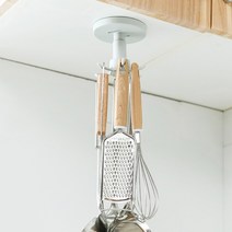 조리도구 거치대 국자 집게 싱크대 수건걸이, 999, 천정형 블랙