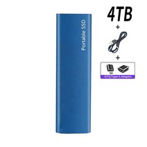 샤오미 휴대용 외장형 하드 SSD USB C 고속 디스크 1TB 2TB 4TB 16TB, [11] Blue 4TB