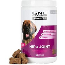gnc 애완 동물 고급 coprophagia 개 보조제 | 90ct 개 똥을 먹는 강아지용 닭고기 맛 소프트 츄 | yucca schidigera 소화 효소 및 프로바이오틱스가, 고관절 및 관절 - 큰 벌, 90 카운트