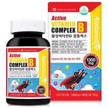 네추럴라이즈 활성 비타민B 컴플렉스 (1 300mgX90정) 3개월, 1개, 100정, 90정