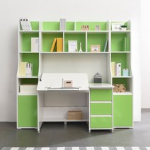 루이 1인 초등학생 확장형 각도조절책상 어린이 키즈 공부 책상, 그린