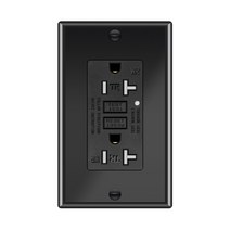 15A/125V Tamper Resistant GFCI 콘센트 주거용 및 상업용 전원 소켓 ETL 인증 안전 흰색, US Plug_black