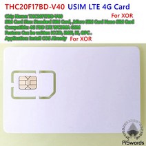 THC20F17BD-V40 칩 쓰기 가능 프로그래밍 가능한 4G 빈 SIM 카드 나노 마이크로 USIM 크기 FF 3FF 4FF 3 IN 1 For XOR, 한개옵션0