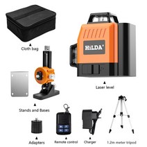 레이저 측정기 줄자 수평기 레벨기 휴대용 3D 4D 12선 16선 적외선 가네레벨 및, 세트 20