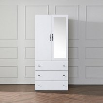 아이방 드레스룸 옷방 3단서랍장 장롱 중학생 원룸이불장 한실 자취방 옷장, 화이트