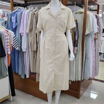 오버톤 DP01 원포켓 면 반팔 원피스 OBOF543