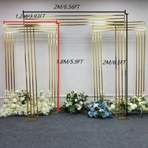 케이크스탠드 3단 2단 트레이 디저트 반짝이는 골드 웨딩 아치 인공 꽃 디스플레이 스탠드 파티 무대 환영 통로 문짝 배경 생일 풍선 랙 3 개295806, Style E Shiny Gold