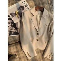 캐주얼 여성정장자켓 오피스룩 싱글 결혼식 하객룩 숏 마이 크롭 센스있는