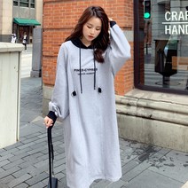 만씬 캐주얼 맨투맨 루즈핏 니트 원피스