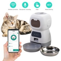 자동 개 고양이 피더 35L 건조 식품 2L 애완 동물 물 분수 음료 스마트 그릇, 없음, 3.5L WIFI Feeder+Without USB p
