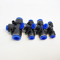 별도표기 PTG10-6 10mm-6mm 3구 변환피팅 이경 카플러 원터치피팅 10미리 6미리 유공압 퀵 커넥터 에어 호스, 단품